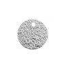 pendentifs, breloque medaillon martelée stardust 12mm ARGENT VIF qualité cuivre