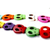 Cranes Plats Moyens 20x21mm Howlite Multicolores Halloween