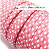 1 m ruban biais spaghetti à pois Rose Fushia 10mm 70480- 35 mercerie cordon pour bijoux
