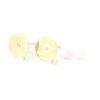 Supports de Boucle d'oreille clou puce 10 mm avec attache métal couleur DORE et embouts plastique