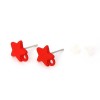 Boucles d'oreille clou puce Etoile 10 mm coloris Rouge