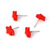 PS110116164 PAX 4 Boucles d'oreille clou puce Etoile 10 mm coloris Rouge