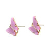 Boucles d'oreille clou puce Papillon 14 mm coloris Lilas