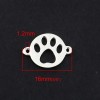 PS110122963 PAX 10 pendentifs breloque Empreinte de chien métal couleur Argent Vif