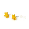 Boucles d'oreille clou puce Etoile 10 mm coloris Jaune Moutarde