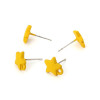 PS110116161 PAX 4 Boucles d'oreille clou puce Etoile 10 mm coloris Jaune Moutarde