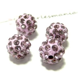 1 perle shambala 10mm lilas qualité