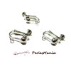 Boucle d'oreille Clip à vis avec attache Cuivre couleur Argent Platine