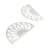 Estampes pendentif filigrane demi cercle Eventail GM 16 par 30 mm Coloris Argent