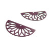 Estampes pendentif filigrane demi cercle Eventail GM 16 par 30 mm Coloris Violet Pourpre