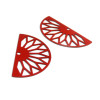 Estampes pendentif filigrane demi cercle Eventail GM 16 par 30 mm Coloris Rouge