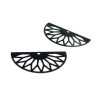 Estampes, pendentif filigrane demi cercle Eventail GM 16 par 30 mm Coloris Noir