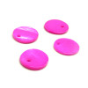 Pendentifs Nacres Pastilles environ 12mm Rose Flashy