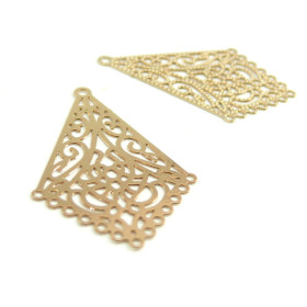 Estampes Pendentif Multiconnecteur Filigrane HINDI 35mm – Cuivre Doré