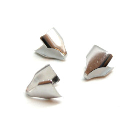 Ref 180606194518 PAX 20 Embouts à coller, embouts à plier pour cordon Acier Inoxydable 9 par 7mm