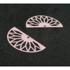 Estampes pendentif filigrane demi cercle Eventail GM 16 par 30 mm Coloris Rose