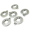 20 pendentifs rond etoile ref 2B3528 viel argent
