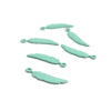 Estampes pendentif filigrane petites Plumes 3 par 12 mm Coloris Vert Pastel
