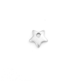 PS110215314 PAX 10 Mini Etoiles 6 mm en Acier Inoxydable pour bijoux raffinés