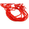 Perles Rondelles Verre Facettée Rouge 3 par 2mm
