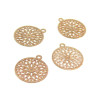 Estampes Rondes Mandala 12mm Filigranes Cuivre coloris Or Rose pour création de bijoux raffinés