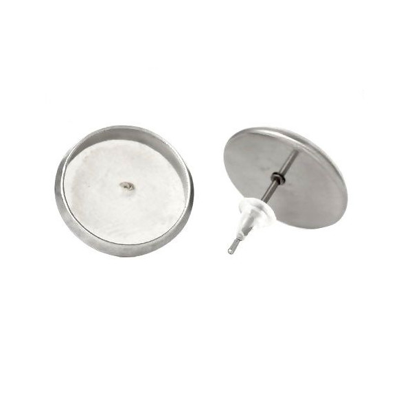 Supports de Boucle d’Oreille Puce 12mm – Acier Inoxydable 304 & Poussoirs Plastique