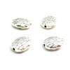 Perles Intercalaires Ovales Plates Martelées 13mm – Métal Argent Antique