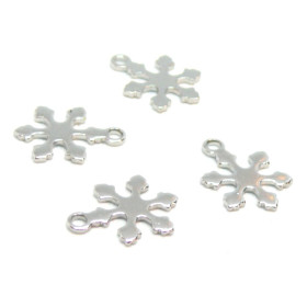 Pendentifs breloques Flocons de Neige 10 mm en Acier Inoxydable 304 pour bijoux raffinés