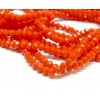 1 fil d'environ 149 perles Rondelles Verre Facettée Orange  Foncé 4 par 3mm I033 Couleur 06BIS