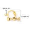 PS110118532 PAX 6 supports de Boucles d'oreille à Vis avec attache Cuivre coloris Doré