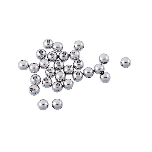 Perles Intercalaire 5mm,  ACIER INOXYDABLE 304  finition Argenté
