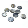 Perles Pendentifs Nacre Pastilles 15mm couleur Gris