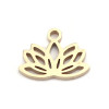 Pendentifs breloques Fleur der Lotus 10 mm Doré 18K en Acier Inoxydable 304 pour bijoux raffinés