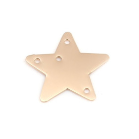 PS110239233Q PAX 10 Estampes pendentif multi connecteur Chandelier Etoiles 20mm couleur Doré