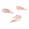 AE116867 Lot de 10 Estampes pendentif filigrane Goutte style Japonisant 10 par 18 mm Coloris Rose