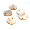 Pendentifs Nacre Pastilles 15mm couleur Beige