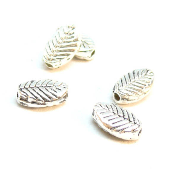 PS110202931 PAX 50 passants, perles intercalaires Feuille 9 mm métal couleur Argent Platine