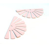 Estampes pendentif filigrane demi Soleil Eventail Rose Pale 18 par 35 mm