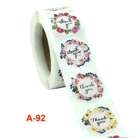 S11656838 PAX 1 rouleau de 500 stickers Thank you  25mm pour customisation boite cadeaux et scrapbooking 