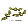 30 pendentifs breloque  ailes coeur Bronze ref 595 pour vos bijoux