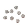 PS110117666 PAX 25 perles intercalaires Rondes Plates Travaillées 10 mm Coloris Argent Antique