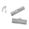 S11129732 PAX 50 Griffe Pince Attache Ruban 20mm ARGENT PLATINE embouts, serre fils