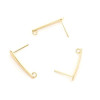 Boucles d'oreille puce Tige 20 mm avec trou Acier Inoxydable 304 couleur Doré