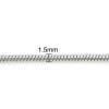 PS110107144 PAX 2 mètres chaine Serpent 1,5 mm Cuivre couleur Argent Platine