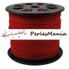cordon en suédine aspect daim ROUGE