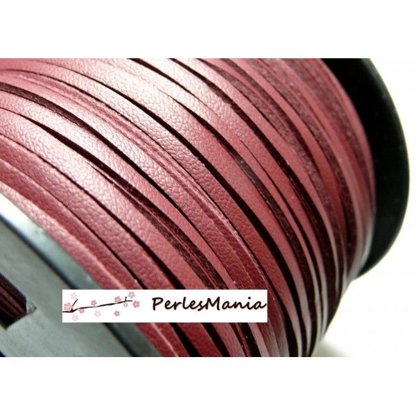 10m de cordon en suédine aspect cuir bordeaux PG001516 qualité 