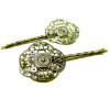 Barrettes rétro – Fleur 31mm – Laiton coloris Bronze