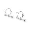 PS110102805 PAX 4 Boucles d'oreille Clip à vis avec attache Cuivre couleur Argent Vif