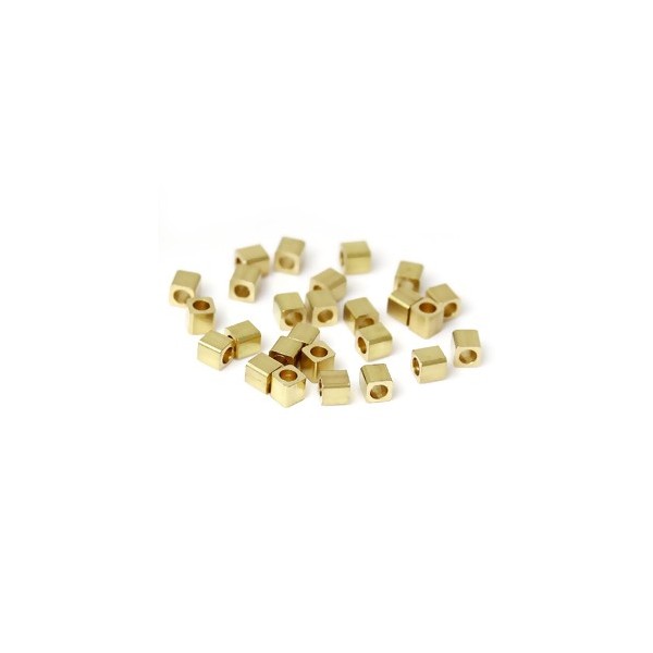500 perles intercalaire CUBE 2mm qualité cuivre OR S11153136 DIY