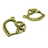 Lot de 20 pendentifs breloque Coeur métal coloris bronze ref 2W5439